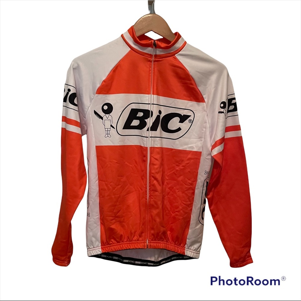 NWT OCG Bic Retro Full Zip Long Sleeve Cycling Jersey Size Small